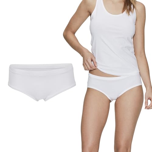 JBS of Denmark Hipster Bambus Unterhosen Damen Weiß (M) | Damen Slips | Temperaturregulierende Unterwäsche von JBS of Denmark