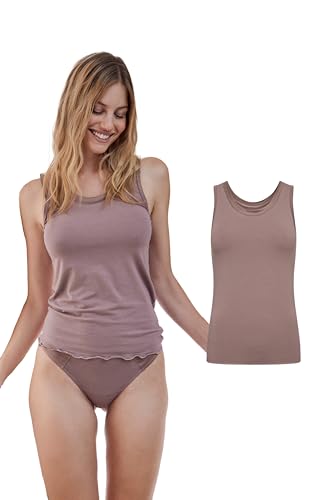 JBS of Denmark Unterhemden Damen (XS/2XL) | Unterhemd für Frauen mit Breiten Trägern | Basics Dame Unterhemd aus 65% Viskose (Bambus) | Bambus Viskose Top Women von JBS of Denmark
