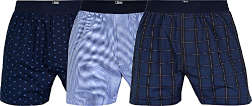 jbs Boxershorts für Herren, Unterhosen für Männer im Set aus ökologischer Baumwolle, lockere Shorts für Herren im 3er-Pack, Mehrfarbig, 3XL von jbs