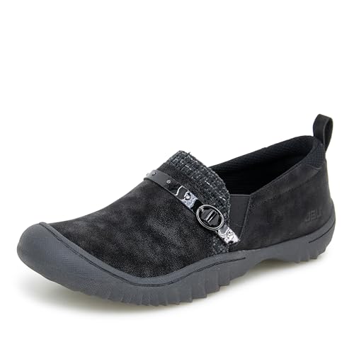 JBU Damen Mavis Flacher Slipper, Schwarz von JBU
