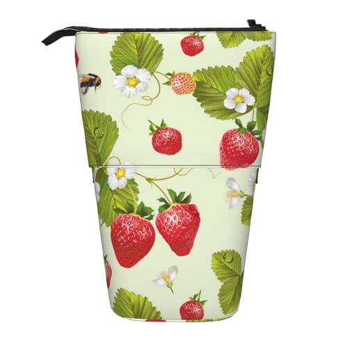 JBYJBX Federmäppchen mit Kaninchen-Hintergrund, Mehrzweck-Teleskop-Federmäppchen, Organizer, Schreibwaren-Aufbewahrungstasche, Schöne Erdbeere, One Size JBYJBX Federmäppchen mit Kaninchen-Hintergrund, Mehrzweck-Teleskop-Federmäppchen, Organizer, Schreibwaren-Aufbewahrungstasche, Schöne Erdbeere, One Size von JBYJBX