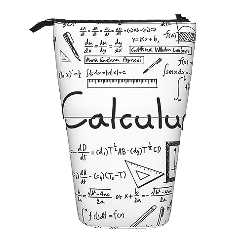 JBYJBX Mathematik-Federmäppchen, Geometrie, Geek, Taschenrechner, Mehrzweck-Teleskop-Federmäppchen, Organizer, Schreibwaren-Aufbewahrungstasche, Schwarz, Einheitsgröße, Schwarz , Einheitsgröße von JBYJBX