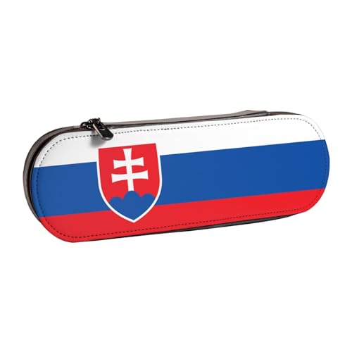 JBYJBX Vielseitiges Leder-Federmäppchen mit Flagge der Slowakei – kompaktes Lederetui für Damen und Herren, Schwarz , Einheitsgröße JBYJBX Vielseitiges Leder-Federmäppchen mit Flagge der Slowakei – kompaktes Lederetui für Damen und Herren, Schwarz , Einheitsgröße von JBYJBX