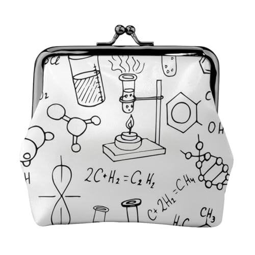 Jbyjbx Kompakte Münzbörse mit Chemie-Druck, niedlich, klein, mit Reißverschluss, mit Kussverschluss, für den täglichen Gebrauch und als Geschenk von JBYJBX