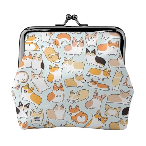 Jbyjbx Kompakte Münzbörse mit Hundemotiv, niedlich, klein, mit Reißverschluss, mit Kussverschluss, für den täglichen Gebrauch und als Geschenk von JBYJBX