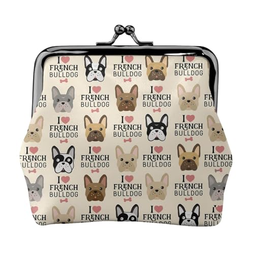 Jbyjbx Kompakte Münzbörse mit Hundemotiv, niedlich, klein, mit Reißverschluss, mit Kussverschluss, für den täglichen Gebrauch und als Geschenk von JBYJBX