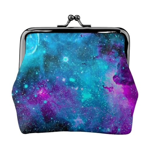 Jbyjbx Kompakte Münzbörse mit Sternenhimmel-Druck, niedlich, klein, mit Reißverschluss, mit Kussverschluss, für den täglichen Gebrauch und als Geschenk von JBYJBX