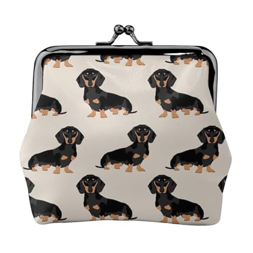 Jbyjbx Kompakte Münzbörse mit niedlichem Hundeaufdruck, niedlich, klein, mit Reißverschluss, mit Kussverschluss, für den täglichen Gebrauch und als Geschenk von JBYJBX