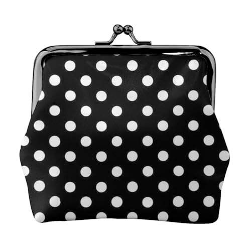 Jbyjbx Kompakte Münzgeldbörse, niedlich, klein, mit Reißverschluss, mit Kussverschluss, für den täglichen Gebrauch und als Geschenk, Schwarz und Weiß von JBYJBX