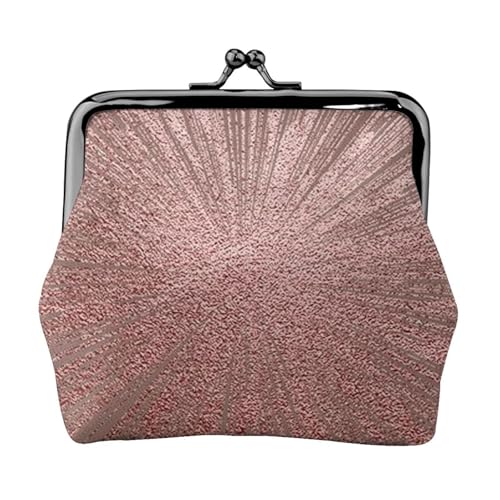 Jbyjbx Kompakte Münzgeldbörse in Rotgold mit rotem Druck, niedlich, klein, mit Reißverschluss, mit Kussverschluss, für den täglichen Gebrauch und als Geschenk von JBYJBX