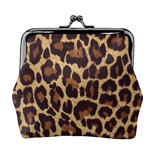 Jbyjbx Kompakte Münzgeldbörse mit Leopardenmuster, niedlich, klein, mit Kussverschluss, für den täglichen Gebrauch und als Geschenk von JBYJBX