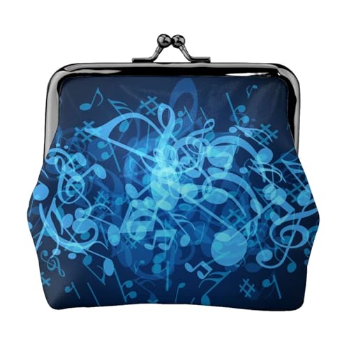 Jbyjbx Kompakte Münzgeldbörse mit Musiknoten-Druck, niedlich, klein, Reißverschluss, mit Kussverschluss, für den täglichen Gebrauch und als Geschenk von JBYJBX