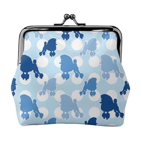 Jbyjbx Kompakte Münzgeldbörse mit Pudelmotiv, niedlich, klein, mit Kussverschluss, für den täglichen Gebrauch und als Geschenk von JBYJBX