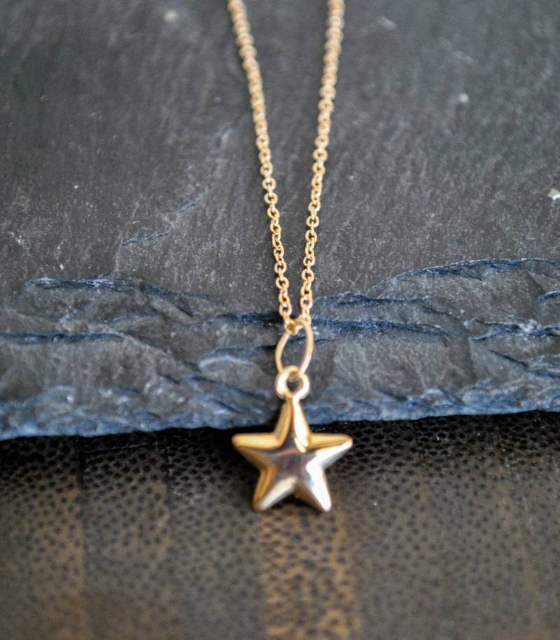 14K Massive Gold Stern Kette von JBeseda