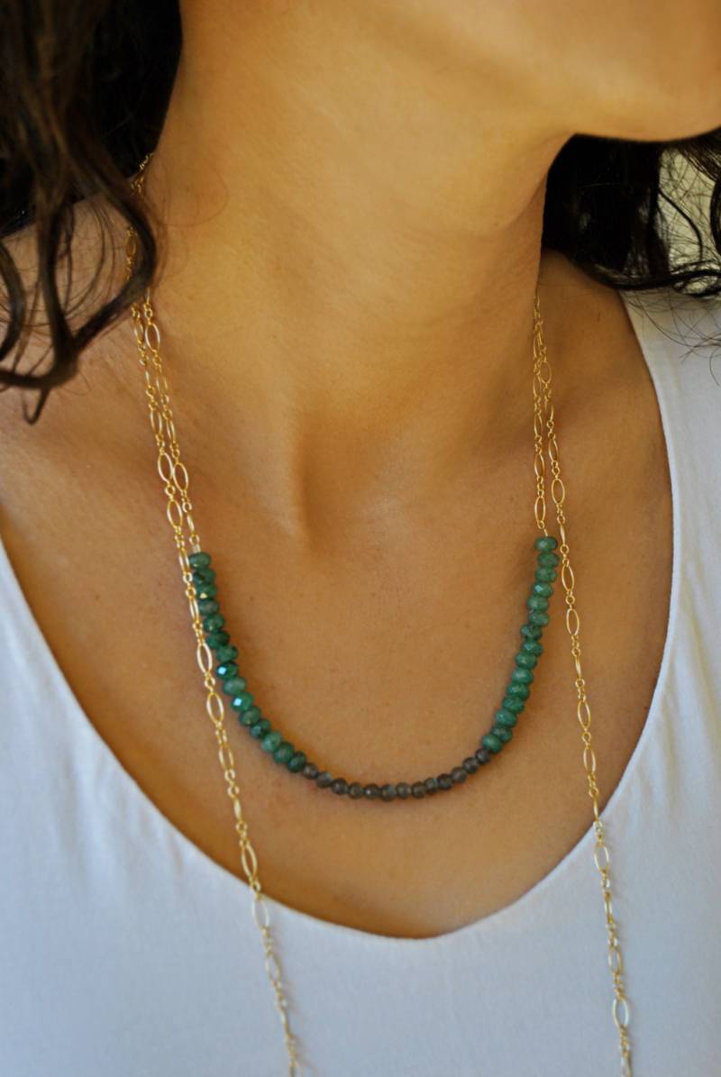 Green Aventurin Gold Halskette von JBeseda