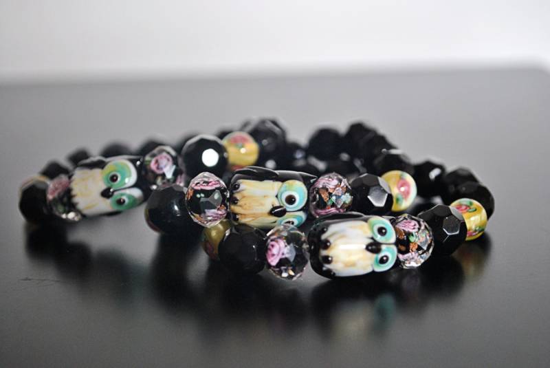 Handgefertigte Perlen Owl-Armband-Set 3 von JBeseda