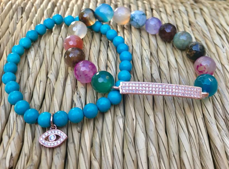 Lapis Evil Eye Armband von JBeseda