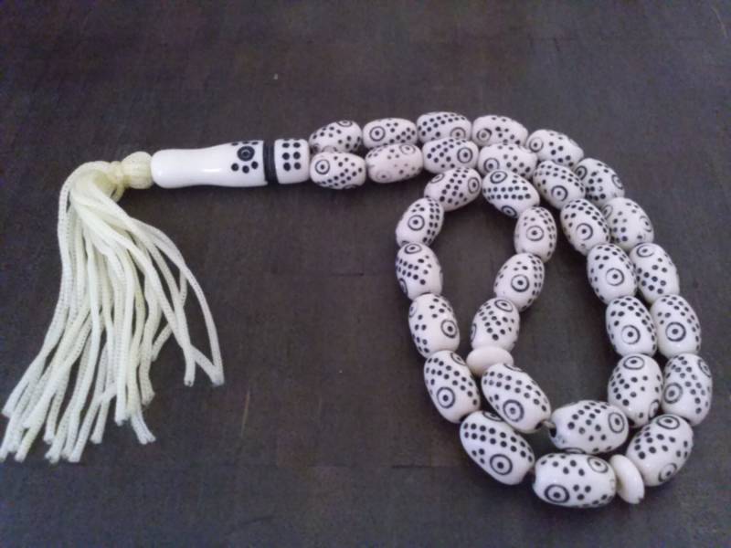 Vintage Revival Gablons Glas Gebetsperlen von JBeseda