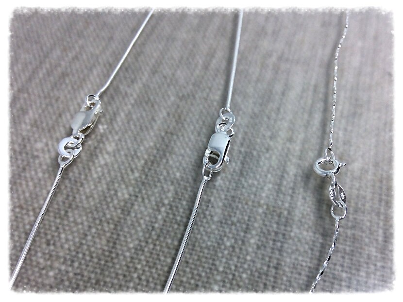 sterling Silber Kette; Schlangenkette; Anhänger 16 Zoll 18-Zoll-Kette sterling Silber Kette; Schlangenkette; Anhänger 16 Zoll 18-Zoll-Kette von JBirdsPerch