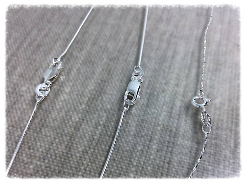 sterling Silber Kette; Schlangenkette; Anhänger 16 Zoll 18-Zoll-Kette von JBirdsPerch