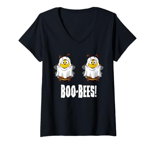 Damen Boo-Bienen T-Shirt mit V-Ausschnitt Damen Boo-Bienen T-Shirt mit V-Ausschnitt von JC Designs