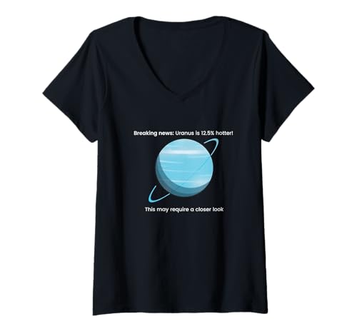 Damen Uranus ist heißer als wir dachten T-Shirt mit V-Ausschnitt Damen Uranus ist heißer als wir dachten T-Shirt mit V-Ausschnitt von JC Designs