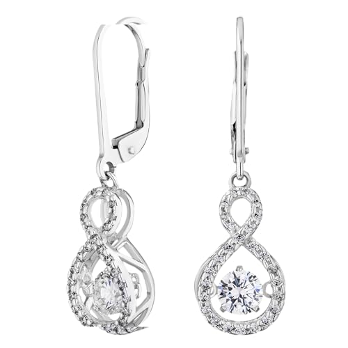 JC Jeweller Carat Damen Ohrringe Silber 925 tanzendes Zirkon (Unendlichkeitszeichen) von JC JEWELLER CARAT