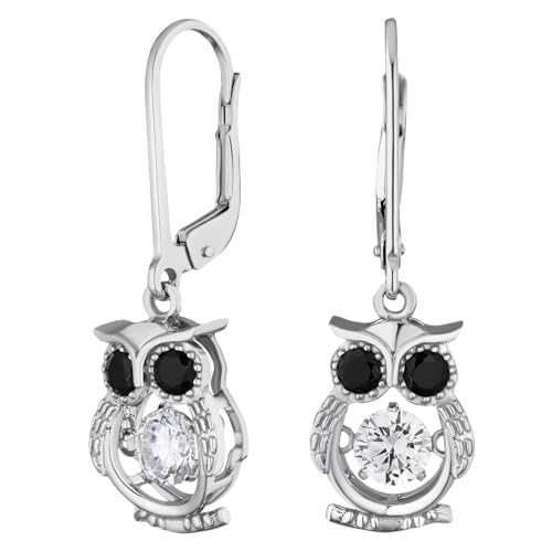 JC Jeweller Carat Damen Ohrringe Silber 925 tanzendes Zirkon (Eule) von JC JEWELLER CARAT