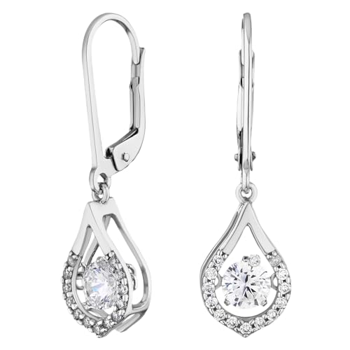 JC Jeweller Carat Damen Ohrringe Silber 925 tanzendes Zirkon (Unique) von JC JEWELLER CARAT