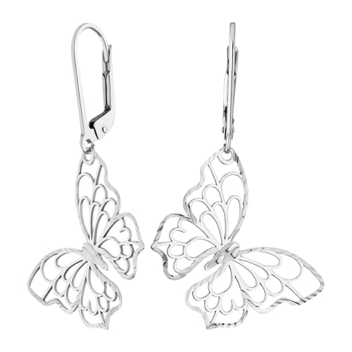 JC Jeweller Carat Damen Ohrringe echt 925 Silber rhodiniert mit Geschenkbox (Schmetterling) von JC JEWELLER CARAT