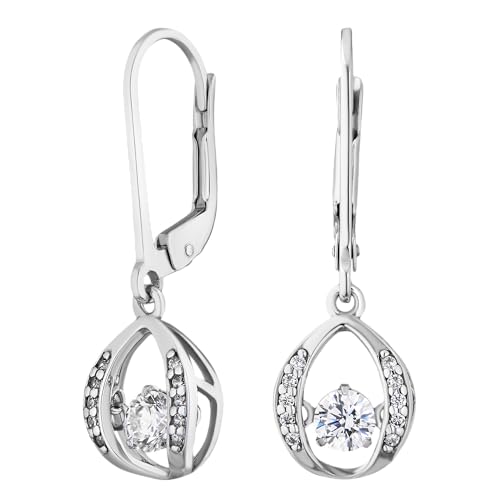 JC Jeweller Carat Damen Ohrringe Silber 925 tanzendes Zirkon (Klassisch) von JC JEWELLER CARAT
