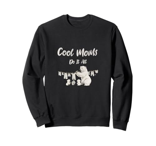 Coole Mütter Machen Alles Polarbear Mama Macht die Wäsche Sweatshirt von JC T-Shirts