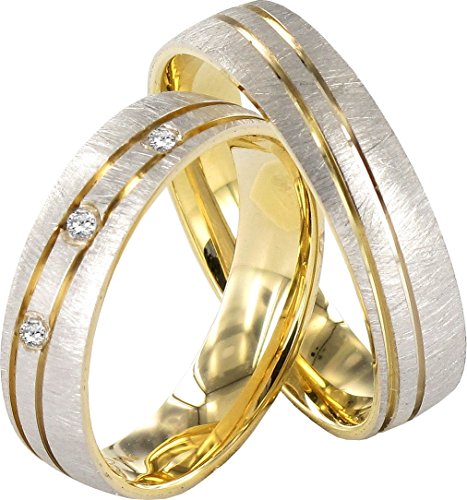 JC TRAURINGE 2 HEARTS COLLECTION 333er EHERINGE 8 KARAT GELB- & WEIßGOLD J123 von JC Trauringe