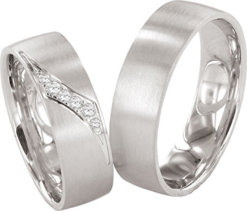 JC TRAURINGE 2 HEARTS COLLECTION 333er EHERINGE 8 KARAT WEIßGOLD J145 von JC Trauringe
