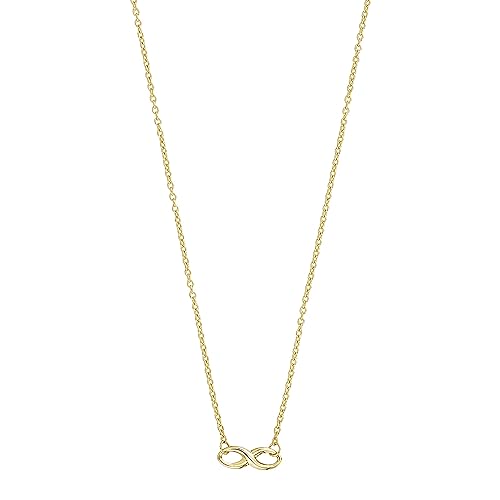 JC Trauringe Anhänger Unendlichkeit inkl. Halskette in Echt 585 Gold Infinity Goldanhänger mit Kette Ankerkette Schmuck in Gelbgold Damen Set 8465 von JC Trauringe
