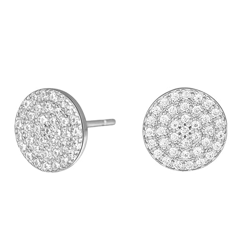 JC Trauringe Ohrstecker rund mit Zirkonia Damen Paar Ohrringe 925 Sterling Silber von JC Trauringe