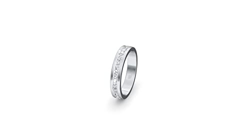 JC Trauringe Silber 925 Einzelring Ehering I Wedding Rings | Verlobungs-ring | Partnerring mit Gravur in edler Schatulle 1 Hochzeitsring Damenring mit Zirkonia Steine STL49 von JC Trauringe