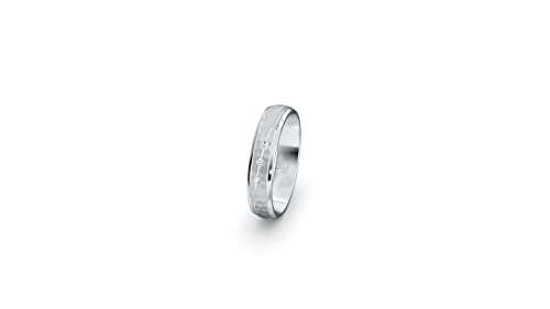 JC Trauringe Silber 925 Einzelring Ehering I Wedding Rings | Verlobungs-ring | Partnerring mit Gravur in edler Schatulle 1 Hochzeitsring Damenring mit Zirkonia Steine STL71 von JC Trauringe