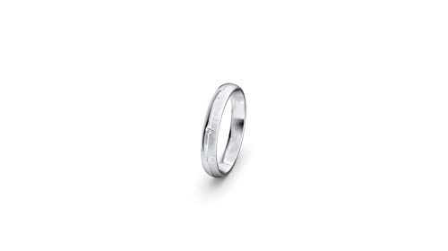 JC Trauringe Silber 925 Einzelring Ehering I Wedding Rings | Verlobungs-ring | Partnerring mit Gravur in edler Schatulle 1 Hochzeitsring Damenring mit einem Zirkonia Stein STL42 von JC Trauringe