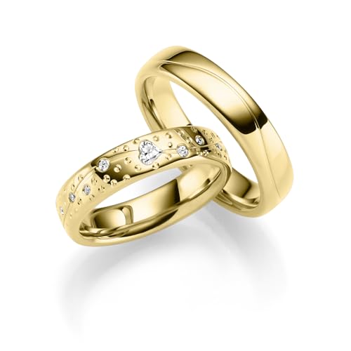 JC Trauringe aus Gold | Paar-Preis Ehe-Ringe mit kostenfreier Gravur I Partnerringe Hochzeitsringe Verlobungsringe 5 mm breit inkl. Etui-Box I Herren-Ring ohne & Damen-Ring mit Zirkonia-Steinen IT12 JC Trauringe aus Gold | Paar-Preis Ehe-Ringe mit kostenfreier Gravur I Partnerringe Hochzeitsringe Verlobungsringe 5 mm breit inkl. Etui-Box I Herren-Ring ohne & Damen-Ring mit Zirkonia-Steinen IT12 von JC Trauringe