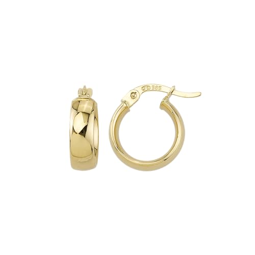 Ohrringe Creolen in Echt 585 Gold klassische, schlichte Ohrringe Ohrschmuck Damen Schmuck Goldcreolen in Gelbgold inkl. Schmucketui | JC Trauringe 8508 von JC Trauringe