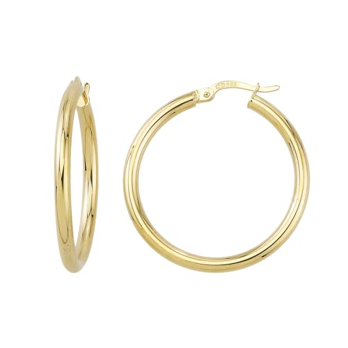 Ohrringe Creolen in Echt 585 Gold klassische, schlichte Ohrringe Ohrschmuck Damen Schmuck Goldcreolen in Gelbgold inkl. Schmucketui | JC Trauringe 8513 von JC Trauringe