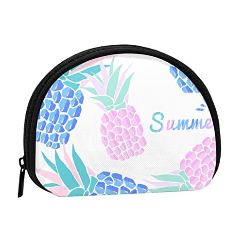 Dream of Pineapple Shell Geldbörse Mini Aufbewahrungstasche Kleine Münzbörse Geldbörsen Münzbörsen Beutel Münzgeldbörse Damen Münzgeldbörse Herren, Schwarz , Einheitsgröße, Zeitgenössisch von JCAKES