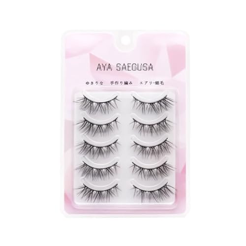 Falsche Wimpern 3D-Nerzwimpern Wispies 11 mm falsche Wimpern 5 Paar Manga-Wimpern for Frauen und Mädchen Charmant von JCAKES