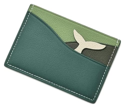 Geldbörsen Geldbörse Damen Schaf Damen Leder Geldbörse Tragbarer Kartenhalter Vintage Mini Münzgeldbörsen Kurzer Stil Münzfach Reißfest Einfach (Color : Green) von JCAKES