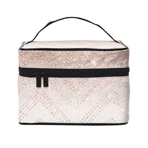 Glitzerndes hübsches Muster Damen Make-up Tasche - Tragbare Reise Kosmetiktasche für Alltagsgegenstände, Glitzerndes hübsches Muster., Einheitsgröße von JCAKES