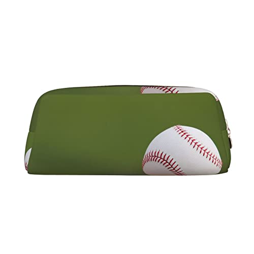 JCAKES Baseball Leder Federmäppchen Federtasche für Mädchen Mäppchen Jungen Klein Federmäppchen Personalisiert Federmäppchen Aufbewahrungstasche Kosmetiktasche, gold, Einheitsgröße, Taschen-Organizer von JCAKES