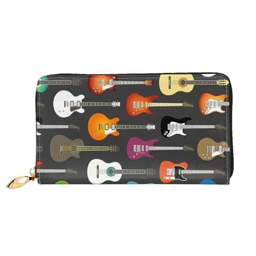 JCAKES Bunte Gitarren Leder Geldbörse Herren Geldbörsen Frauen Geldbörsen Reisebrieftasche Brieftaschen für Männer Geldbörse für Frauen Herren Leder Geldbörse Personalisierte Geldbörsen für Männer, von JCAKES