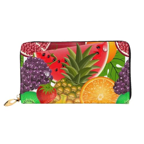 JCAKES Frische Früchte Ananas Leder Geldbörse Herren Geldbörsen Frauen Geldbörsen Reisebrieftasche Brieftaschen für Männer Brieftasche für Frauen Herren Leder Geldbörse Personalisierte Geldbörsen für von JCAKES