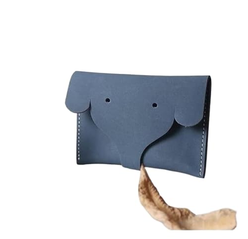 JCAKES Geldbörsen Brieftasche Manuelle Leder Geldbörse Große Kapazität ID Karte Kartenhalter Unisex Mode Münzfach Münzgeldbörsen Reißfest Einfach (Color : Blue, Size : 3.3 * 4.7in) von JCAKES